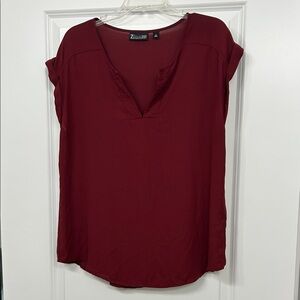 New York & Company 7th Avenue Women's Deep Red Blouse